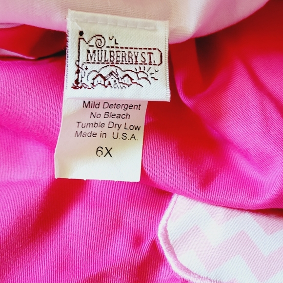 Mulberry St. Pink dress with flower size 6X - Picture 6 of 8